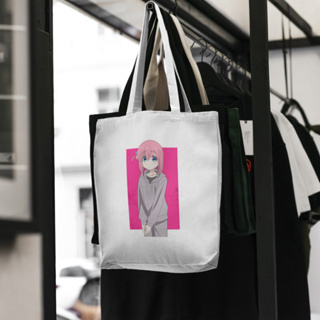 กระเป๋าโท้ท ผ้าแคนวาส ลายการ์ตูนอนิเมะ bocchi the rock tote bag bocchi the rock Totebag สําหรับของที่ระลึก ของที่ระลึก 10 ชิ้น