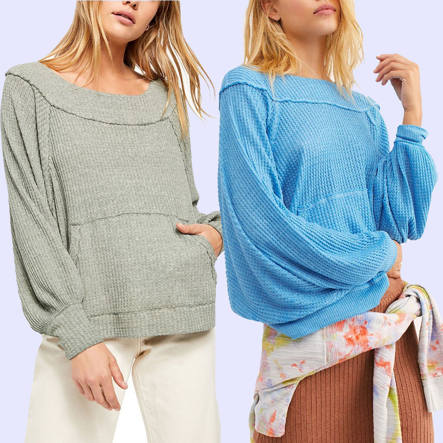 Waffle SWETER ผู้หญิง FP2201 WAFFLE POCKET