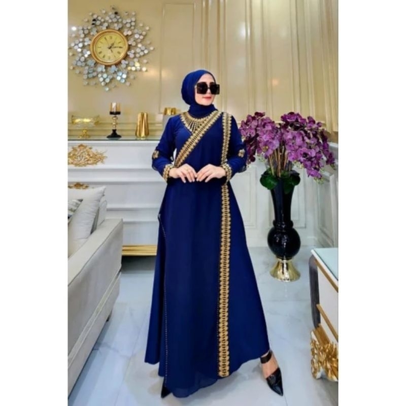 Abaya TURKEY Luxury TURKEY ABAYA GAMIS TURKEY MIX SARI INDIA 02 สี