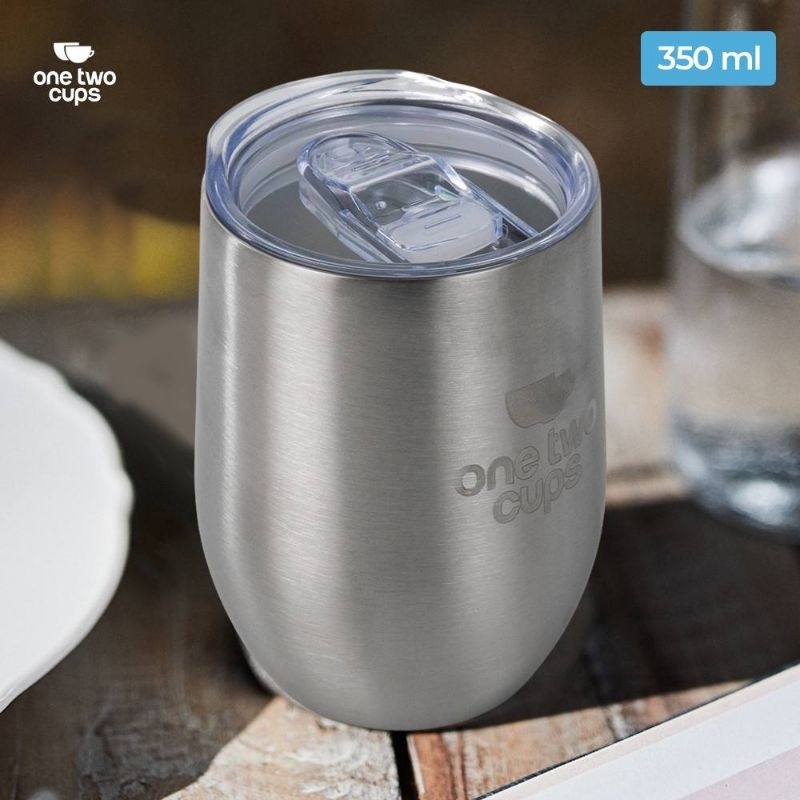 One Two Cups Tumbler Tumblr Egg Coffee Mug Egg Shaped Stainless Steel 350ml