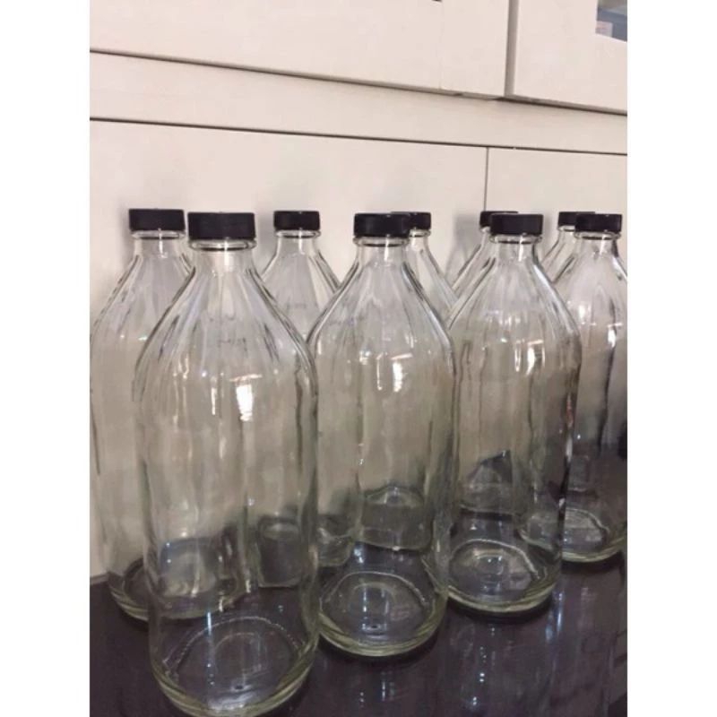 1 LITER GLASS BOTTLE plus ฝาเกลียว // JAMI BOTTLE // ขวดแก้ว // GACOLINE BOTTLE // ขวดแก้ว // ขวดน้ํ