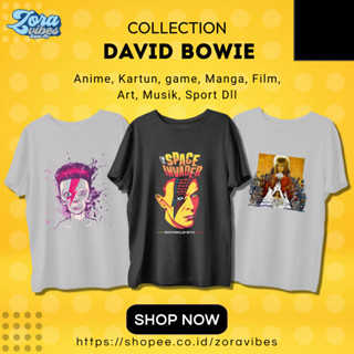 เสื้อยืด พิมพ์ลายวง David BOWIE