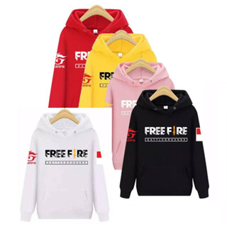 เสื้อแจ็กเก็ต มีฮู้ด ลาย Free fire Gamers 70% สําหรับเด็ก และผู้ใหญ่