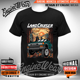 เสื้อยืด พิมพ์ลายรถยนต์ Jeep Land cruiser vx80 Offroad 4WD 4x4 lc vx80