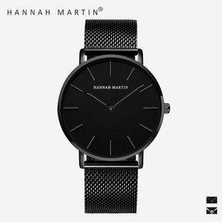 HANNAH MARTIN Jam Tangan Pria Ultra Tipis 100% Asli Kasual Anak Laki-laki Kedap Air Kuarsa Jam Tangan Pria CH02W