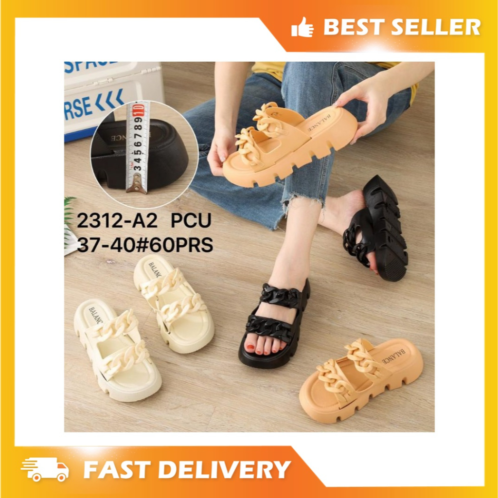 BALANCE รองเท้าแตะผู้หญิง 2312-A2 CHAIN STRAP รุ่น/รองเท้าแตะผู้หญิงที่นําเข้า 2312-A2