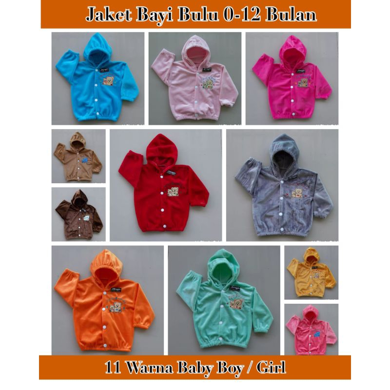 0-12 MONTHS เสื้อแจ็คเก็ตเด็กอ่อน FUR BABY JACKET 0 1 YEAR 0 3 6 9 12 MONTHS