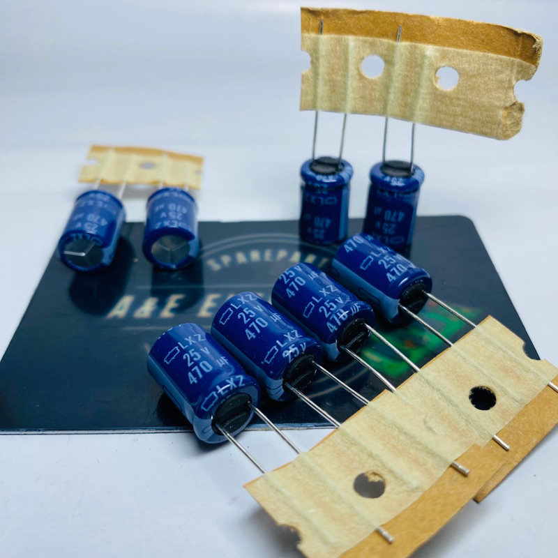 Elko 470uf 25v / คาปาซิเตอร์ 470 uf 25 v ม้วน