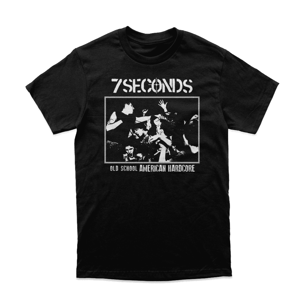 เสื้อยืด Band 7 Seconds Hardcore "Old School American Hardcore" สินค้าสีดํา