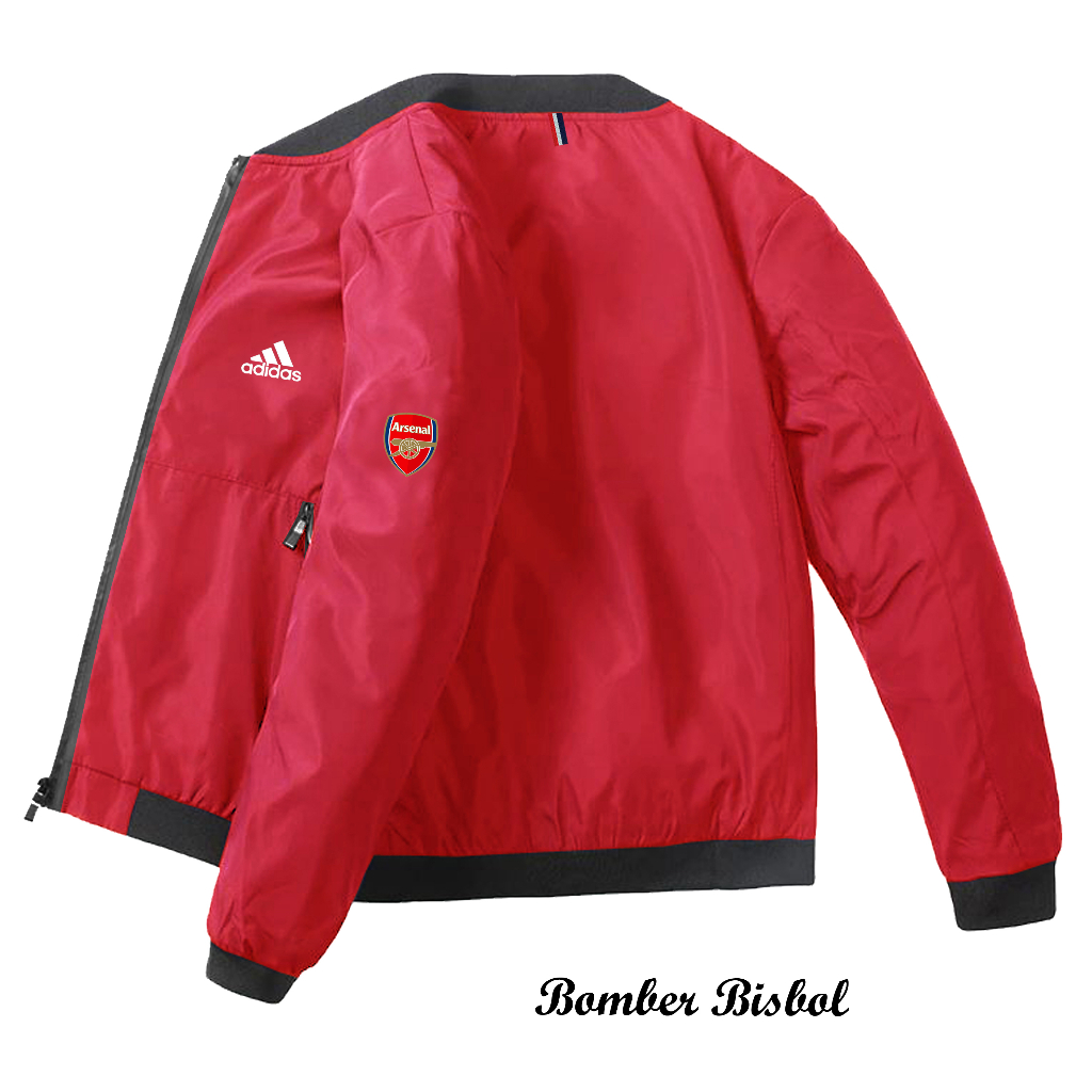 MENS BOMBER JACKET / MENS WATERPROOF BOMBER JACKET, LATEST MODEL, โลโก้ ARSENAL / CAN BE REQUESTED &