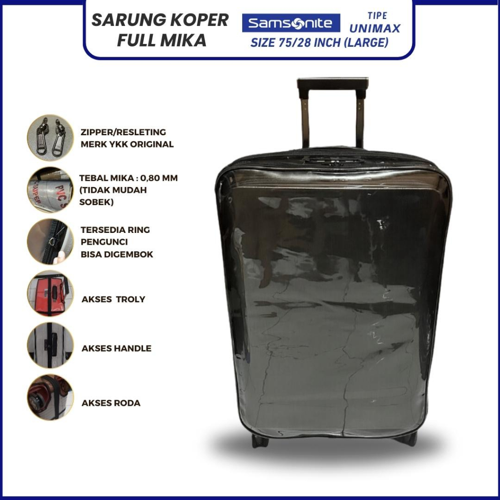 Fullmika ผ้าคลุมกระเป๋าเดินทาง สําหรับ Samsonite Suitcase Type Unimax ขนาด 75/28 นิ้ว (ขนาดใหญ่)