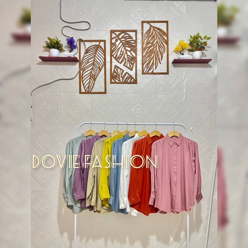 KEMEJA - AMENA RAYON TWILL SHIRT - เสื้อเชิ้ตผู้หญิง TOP - OVERSIZE SHIRT - OFFICE SHIRT - เสื้อเชิ้