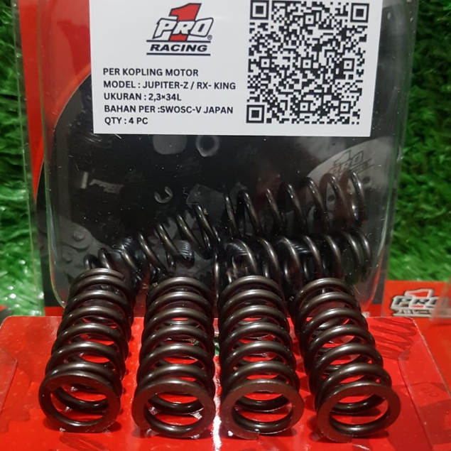 RXKING RACING CLUTCH SPRING SIZE 2.6X38L 4PCS PRO 1 RACING