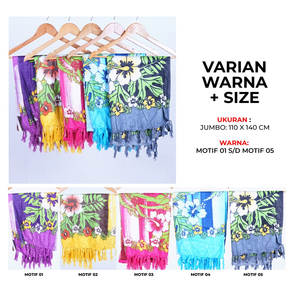 BALI BEACH SArong BALI ผ้าบาลีผ้า MOTIF BALI RAYON MATERIAL COOL BALI SOUVENIRS - รูปที่ 5