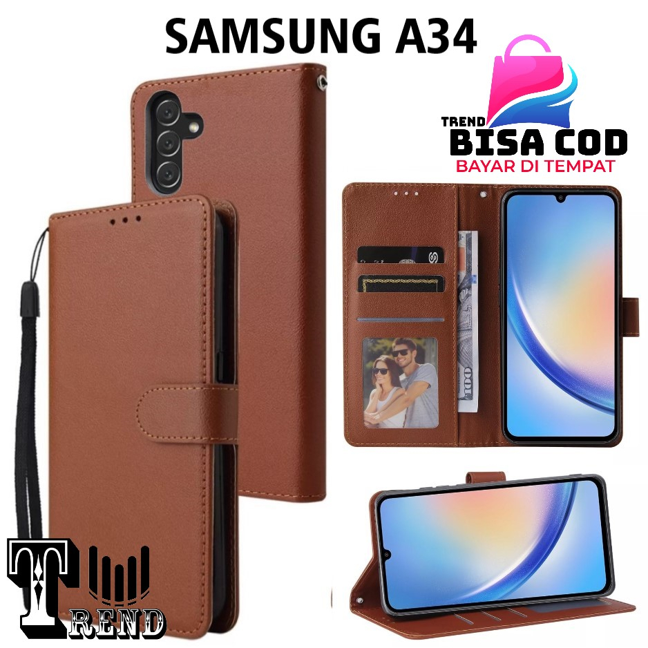 FLIP COVER SAMSUNG A34 LEATHER CASE FLIP SAMSUNG A34