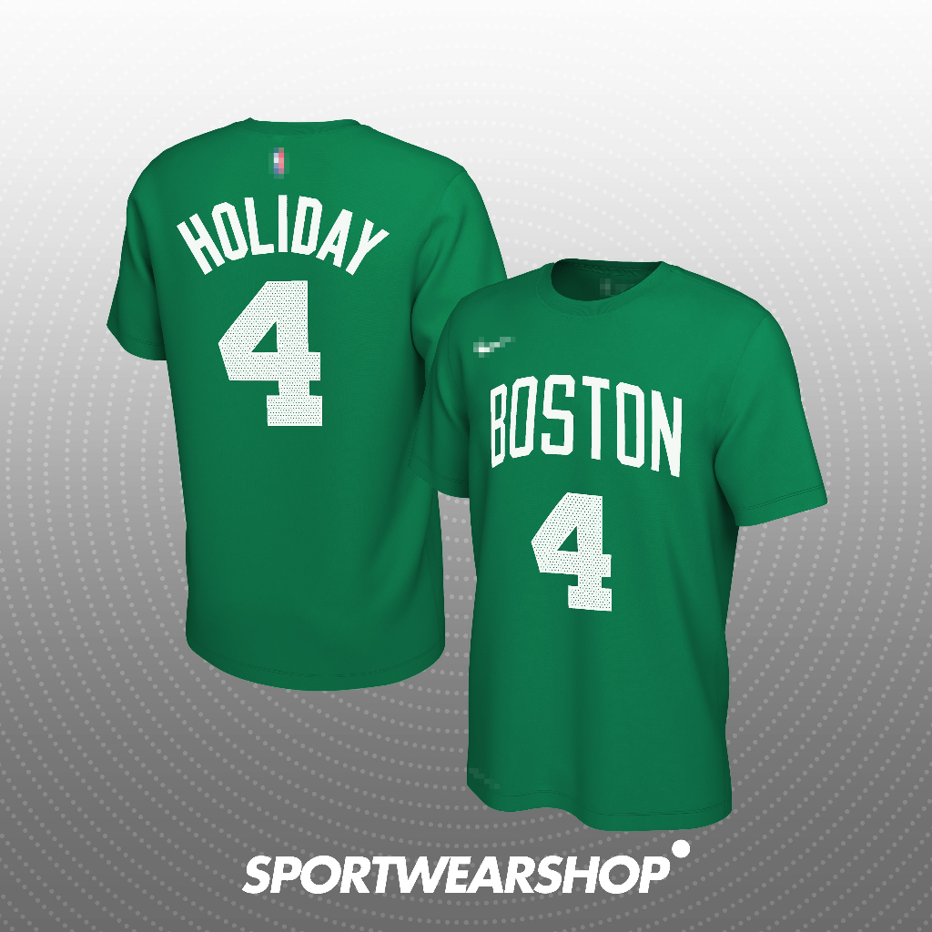 เสื้อบาสเก็ตบอลชายและหญิง เสื้อยืดบาสเก็ตบอล Boston Celtics JRUE HOLIDAY No. เสื้อยืดคุณภาพพรีเมี่ยม4ตัว - รูปที่ 2