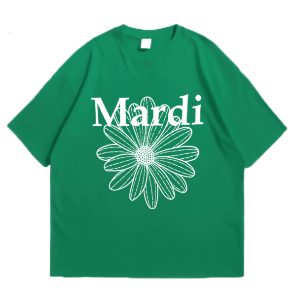 เสื้อยืด ลาย Mardi Mercredi สีเขียว