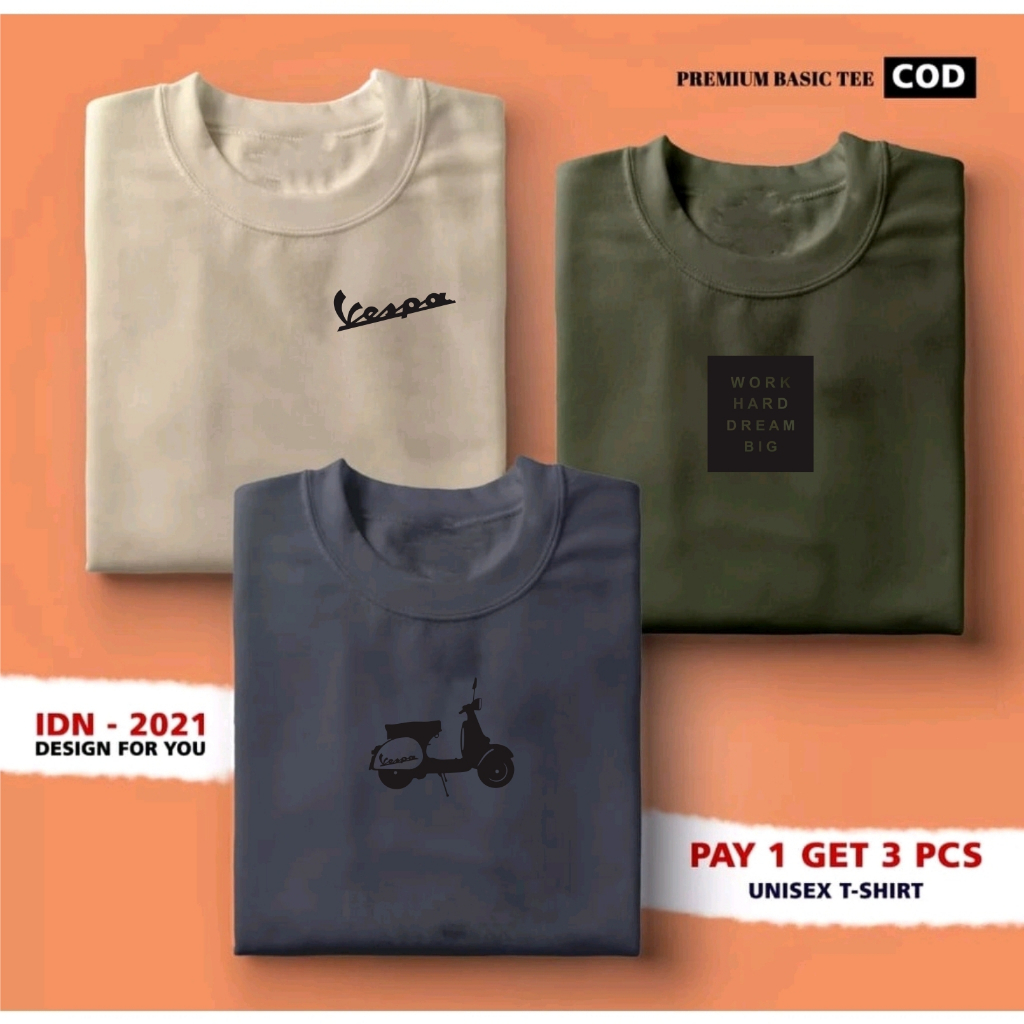 ซื้อ 1 หรือ 3 ชิ้น HARAPAN STORE JAYA - เสื้อยืด Distro - Distro เสื้อยืดผ้าฝ้าย 100% Combed 30S - เ