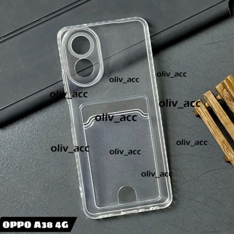 เคสใส่การ์ดใส oppo a38 4g oppo a98 5g oppo a18 ช่องใส่การ์ดเคสใสแบบนุ่ม