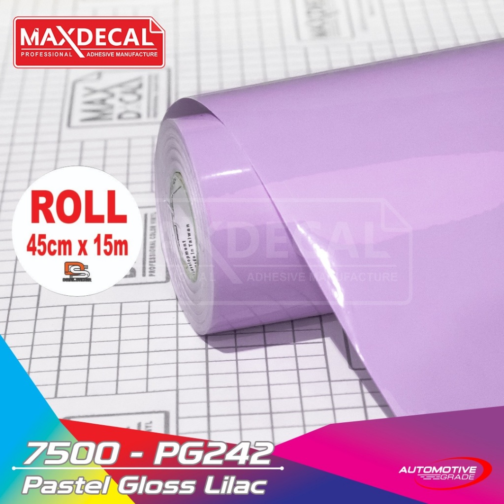 UNGU ROLL Sticker Maxdecal 7500 PG242 Pastel Gloss Lilac Purple Lilac Glossy ROLL