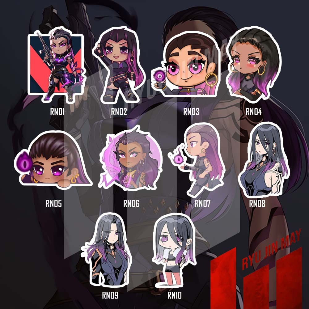 สติ๊กเกอร์อนิเมะ - Valorant - Reyna