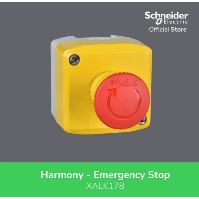 Schneider สถานีควบคุมฟังก์ชั่นหยุดฉุกเฉิน XALK178