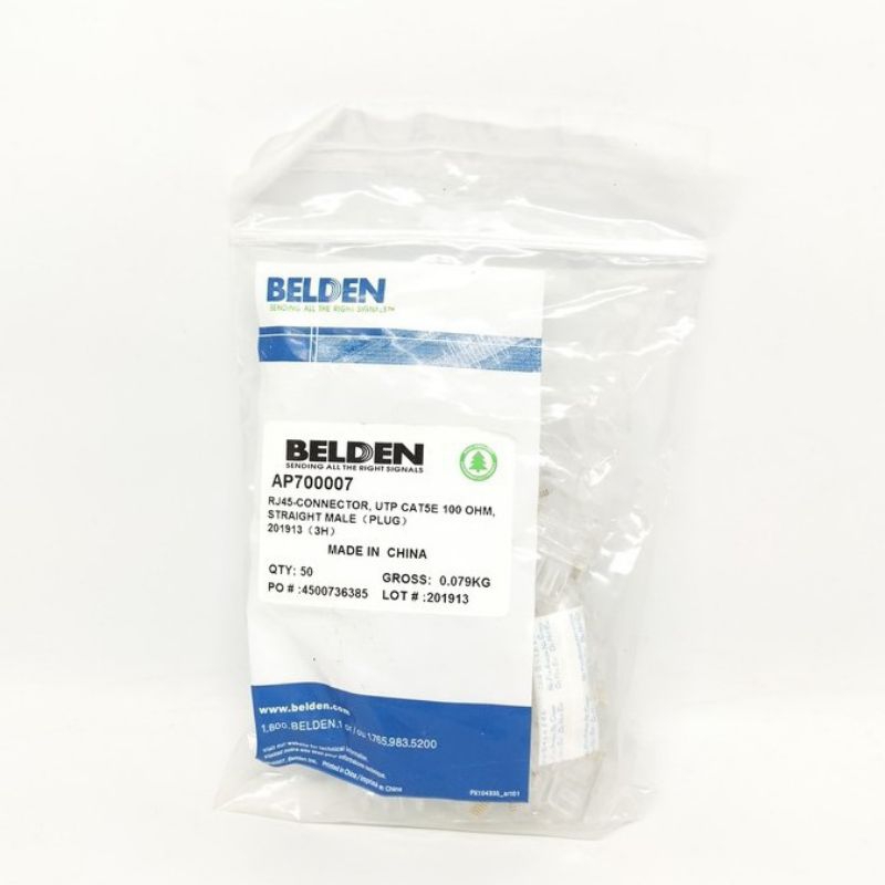 CONNECTOR RJ45 BELDEN UTP CAT 5