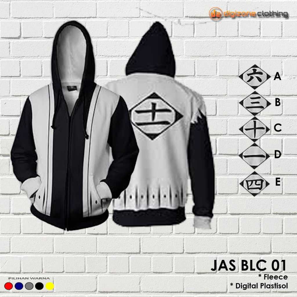 Bleach Gotei 13 Semi Cosplay Anime Hoodie Jacket