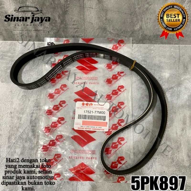 FAN BELT VAN BELT V-BELT เข็มขัดพัดลม SUZUKI ERTIGA ORIGINAL 5PK897