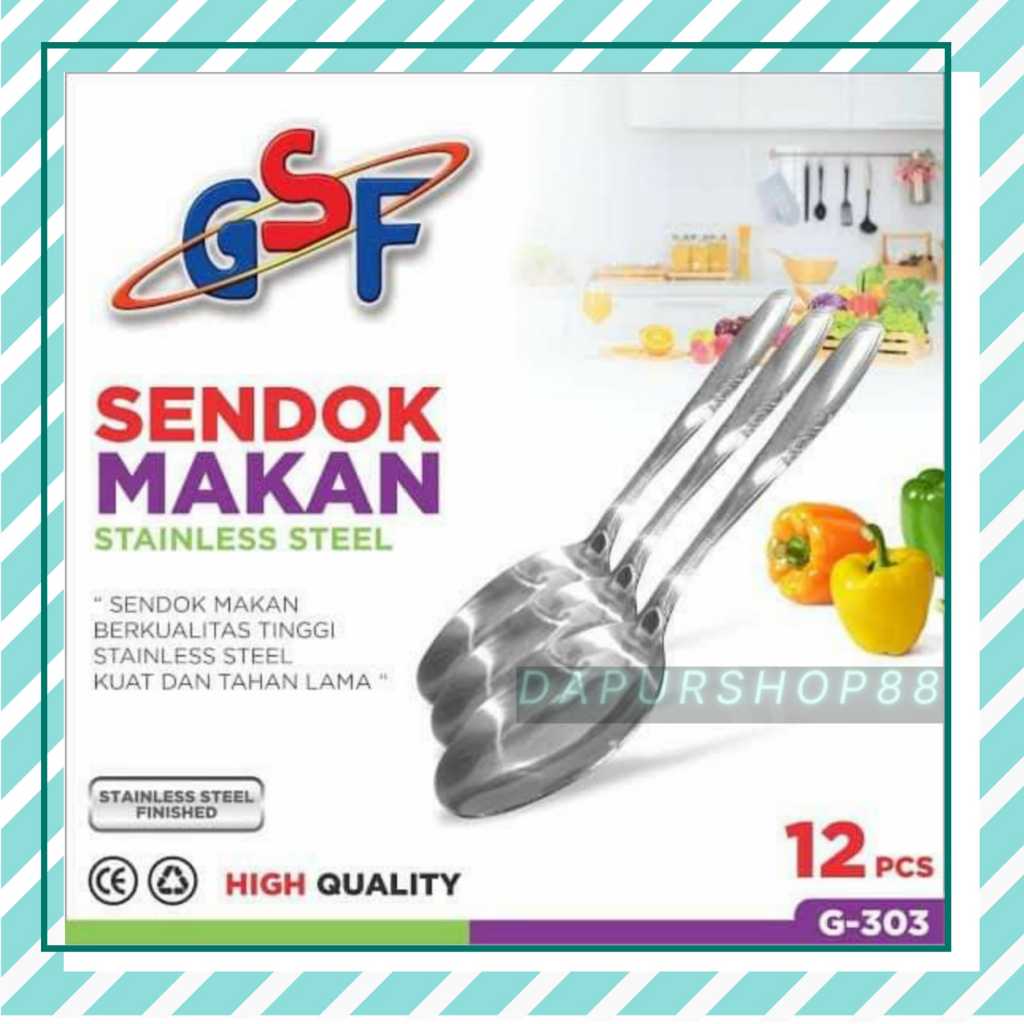 GSF G-303 TABLESPOONS / GSF 303 STAINLESS TABLESPOONS / 1 DOZEN STAINLESS TABLES / 12 ชิ้น / TABLES 