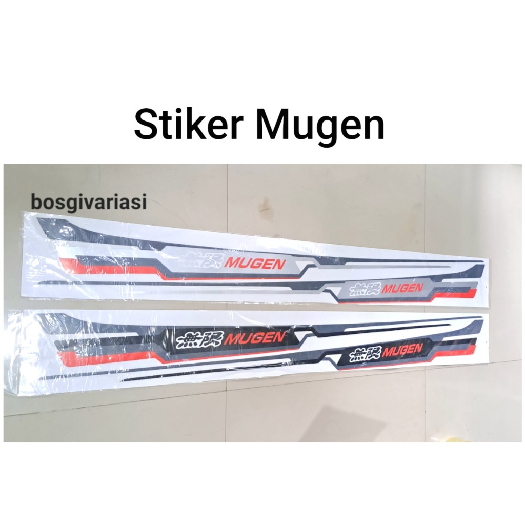 Honda Hrv Brv Jazz Mobilio Mugen รุ่น Side Body List Sticker / Honda Jazz Mugen Model Body List Stic