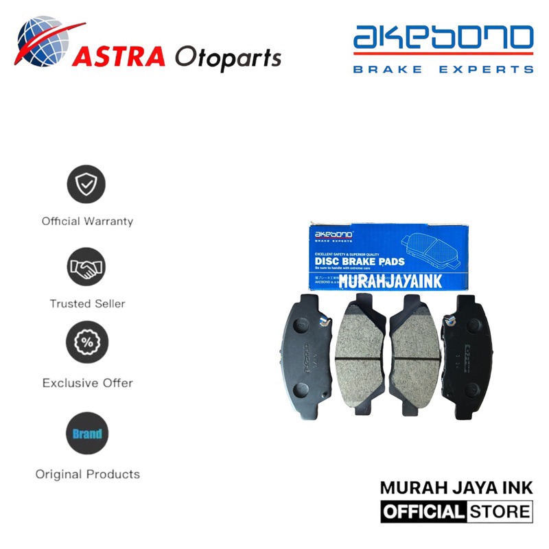 ผ้าเบรคหน้า/ผ้าเบรก AKEBONO HONDA MOBILIO NEW JAZZ CITY FREED ORIGINAL
