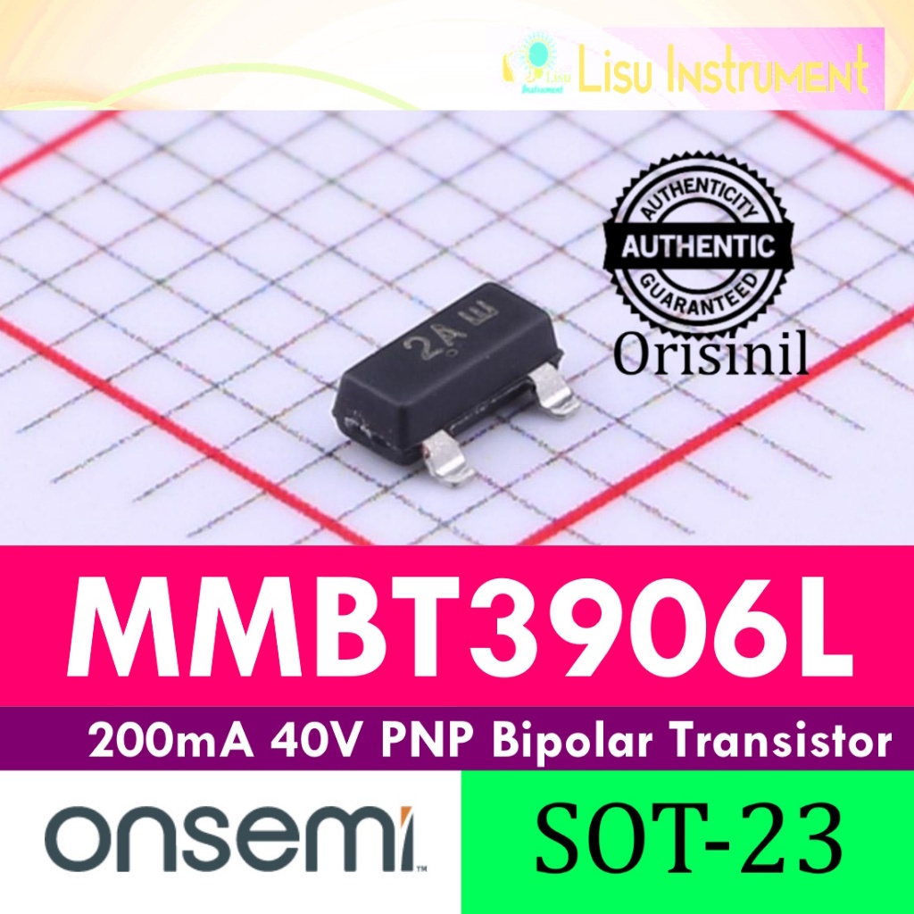 MMBT3906 200mA 40V PNP Bipolar Junction ทรานซิสเตอร์ 2A MMBT3906L SOT-23 Onsemi ORIGINAL