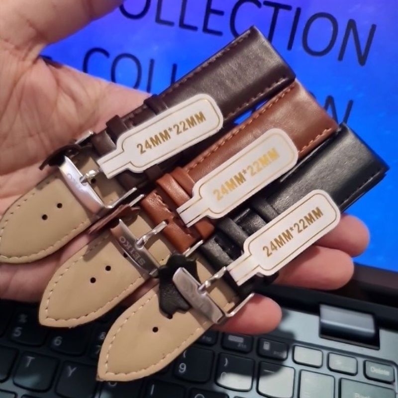 Original Seiko Strap Seiko สายนาฬิกาหนัง 20MM 22MM 24MM 20 MM 22 MM 24 MM ORIGINAL