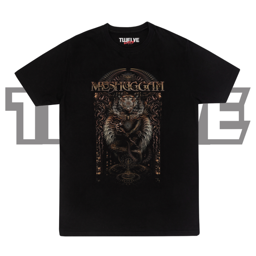 เสื้อยืดโลโก้สีดําธรรมดา Meshuggah | เสื้อยืดวงโลหะ | เสื้อยืด Unisex