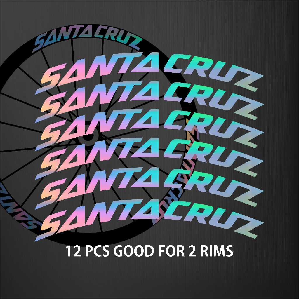 สติกเกอร์รูปลอก ลาย RIMS SANTACRUZ สําหรับติดตกแต่งรถจักรยาน MTB
