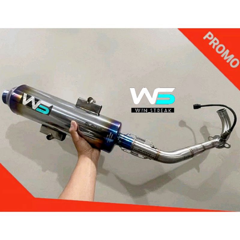ท่อไอเสียมาตรฐานทางเข้าเต็มระบบ 38/50 สีน้ําเงิน Aerox Mio Vario Beat NmaX