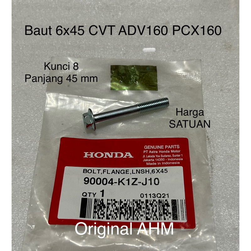 LNSH Bolt 6x45 CVT ADV160 PCX160 Ori AMM 90004 K1Z J10