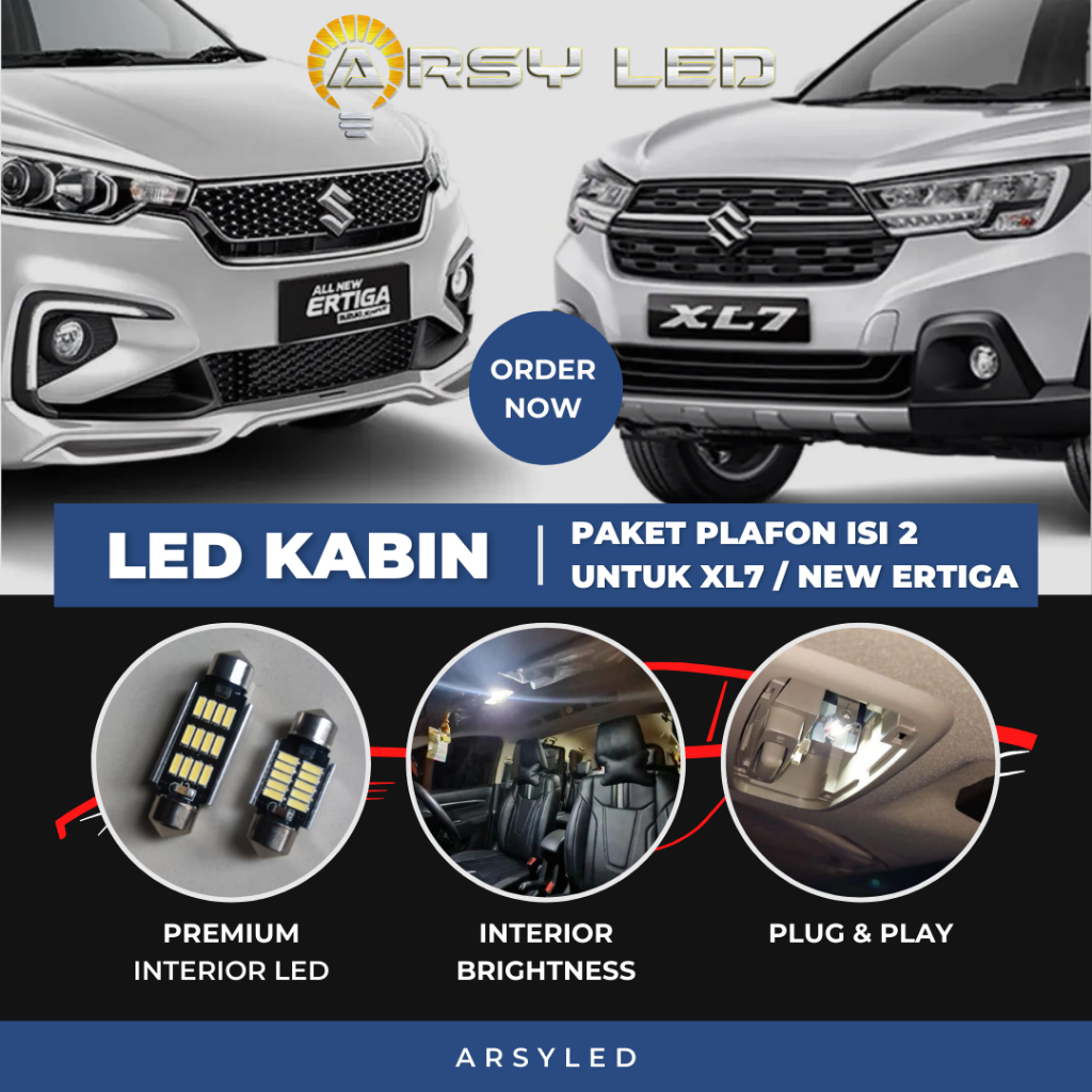 Suzuki XL7 / โคมไฟเพดาน Ertiga Cabin ใหม่ทั้งหมด แพ็ค 2 ดวง LED CHIPSET 1860 Xtrime Bright ราคา ถูกที่สุด ดีลบีเคเค แกลเลอรีภาพที่ 4