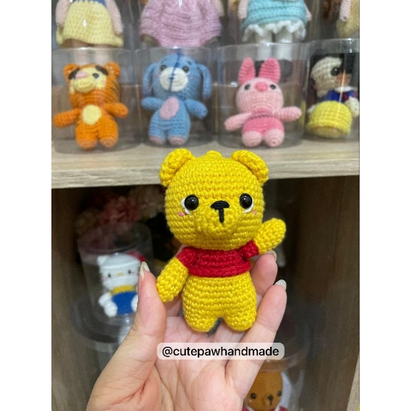 GANTUNGAN Baby POOH & FRIENDS series - ตุ๊กตาถัก Amigurumi พวงกุญแจห้อยกระเป๋า พวงกุญแจ (Tiger Eeyor