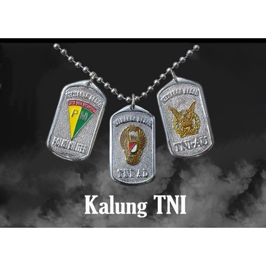 TNI AD / AU / PM สร้อยคอ / Miter Dog Tag สร้อยคอโลโก้ทหารจี้โซ่