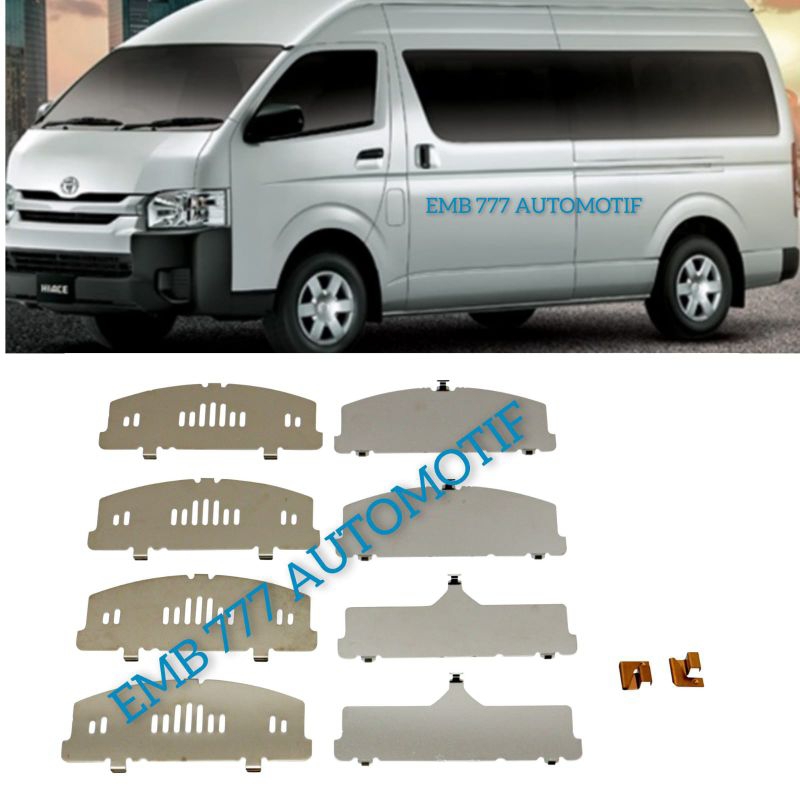 ผ้าเบรกหน้าแผ่น DIS PLATE HIACE COMMUTER KDH 200R 202R 222R 200L LH222L THR