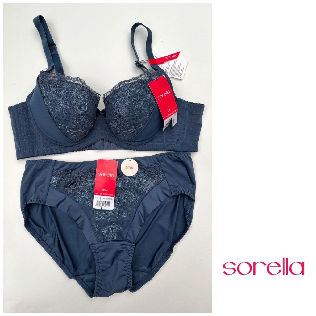 CODE SBS695 DBL Bra Set Sorella Size เท่านั้น 32B กางเกง M