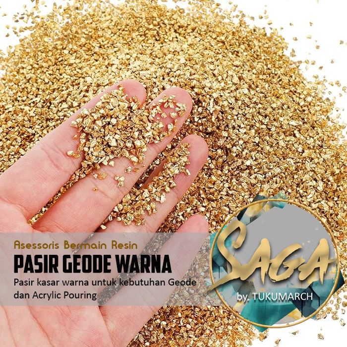 SAGA GEODE SAND 100GR / FINE CRYSTAL GLASS BROKEN MAKES GEODE RESIN