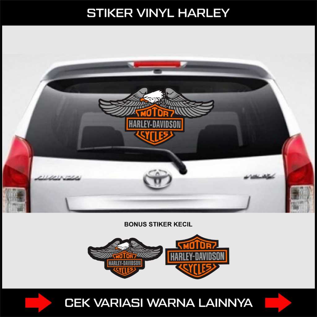 HARLEY DAVIDSON VINYL STICKER ขนาดใหญ่ / HARLEY DAVIDSON CAR AND MOTORCYCLE BODY GLASS STICKER