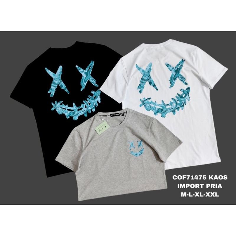 เสื้อยืดผู้ชายนําเข้า พิมพ์สมัคร cvu71475 วัสดุสแปนเด็กซ์ ไซส์ ML-XL-XXL