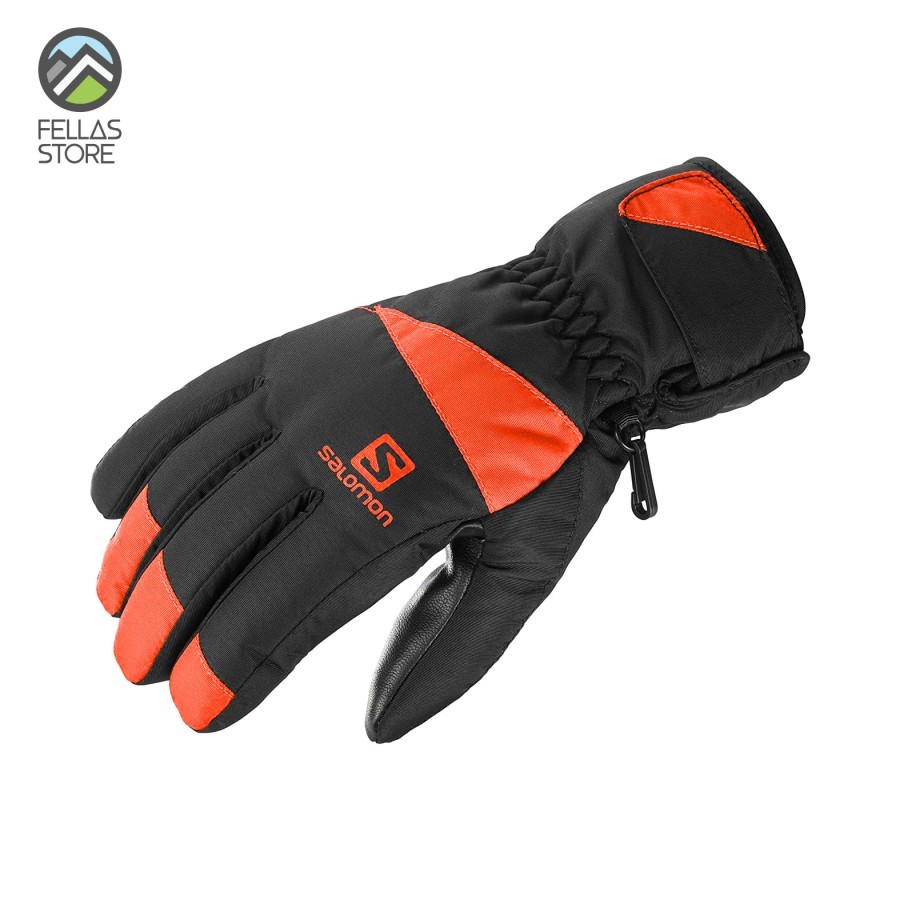 Salomon - ถุงมือ Force M - สีดํา/ส้ม