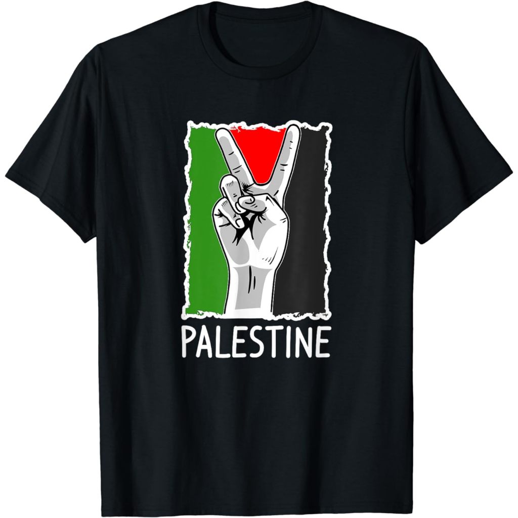 เสื้อยืดผู้ใหญ่พรีเมี่ยม Palestine Flag Palestine เสื้อยืด