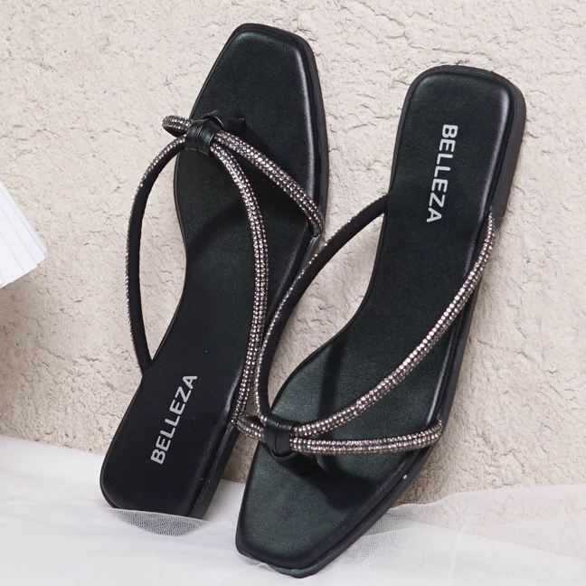 BELLEZA YUK - SAVA รองเท้าแตะส้นแบนเกาหลีของผู้หญิง Casual Size 36 - 40 Belez รองเท้าแตะส้นแบน Blink
