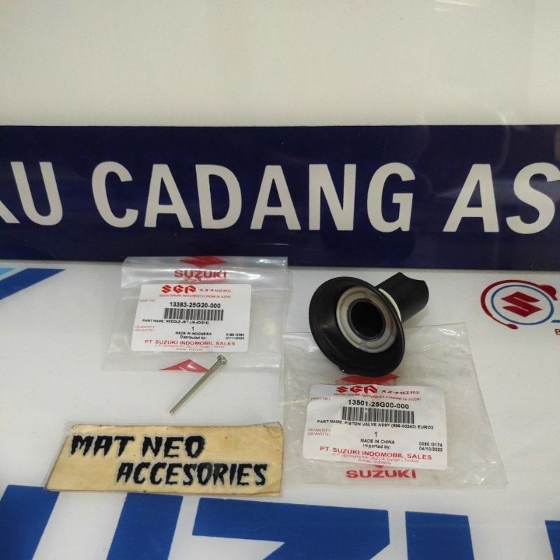 VACUUM CARBON ASSY + SKEP NEEDLE SATRIA FU OLD BARONG FU ใหม่ 13501-25G10-000 & 13383-25G20-000 ต้นฉ